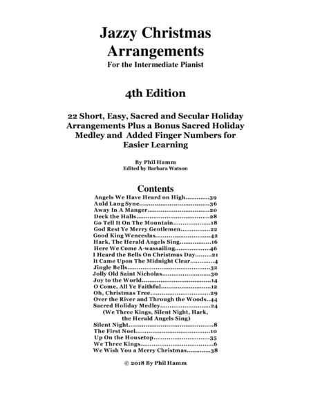 Jazzy Christmas Arrangements 4th Edition Page 2