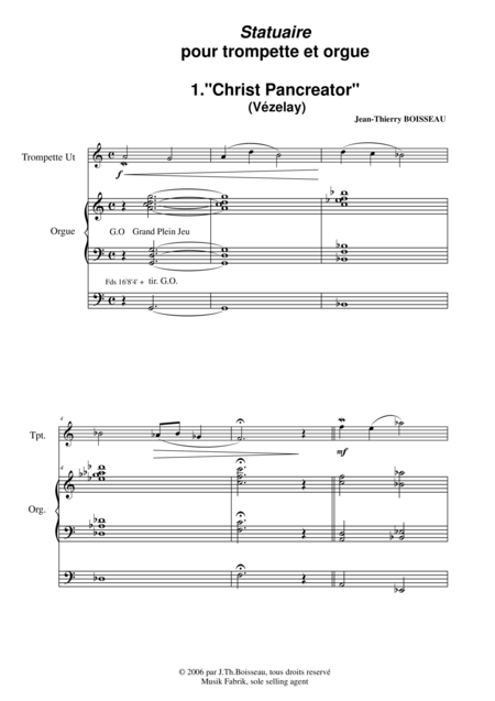 Jean Thierry Boisseau Statuaire For Trumpet In Bb Or C And Organ Page 2