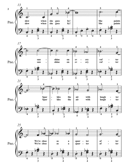 Jeannie Easy Piano Sheet Music Page 2