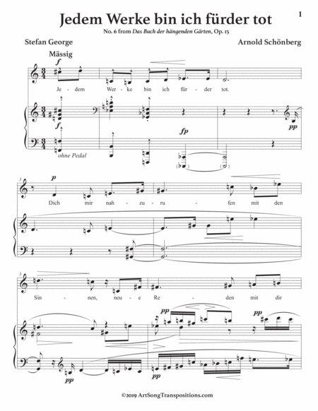 Jedem Werke Bin Ich Frder Tot Op 15 No 6 Transposed Down A Whole Step Page 2