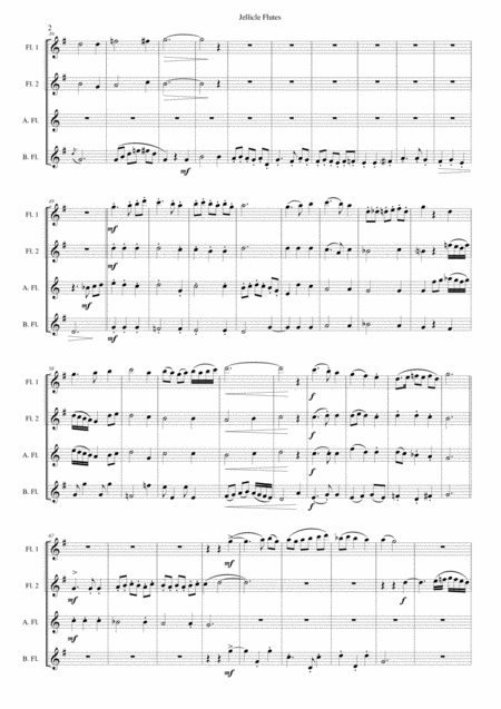 Jellicle Flutes For Flute Quartet Page 2