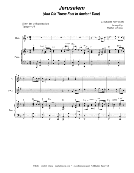 Jerusalem Duet For Flute And Bb Clarinet Page 2