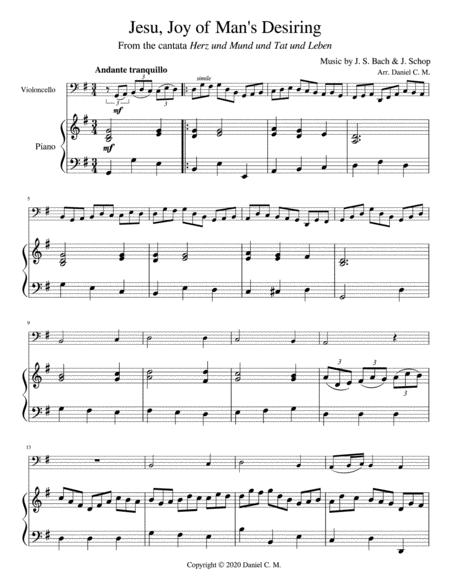 Jesu Joy Of Mans Desiring Cello And Piano Page 2