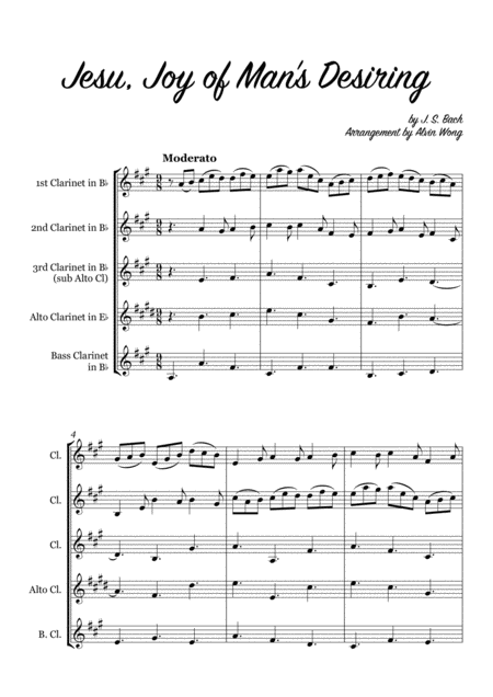 Jesu Joy Of Mans Desiring Clarinet Quartet Page 2