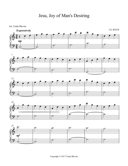 Jesu Joy Of Mans Desiring Easy Piano Solo Page 2