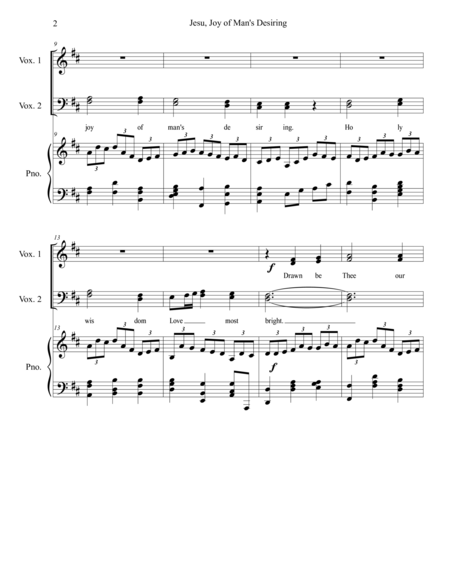 Jesu Joy Of Mans Desiring New Choral Setting Page 2