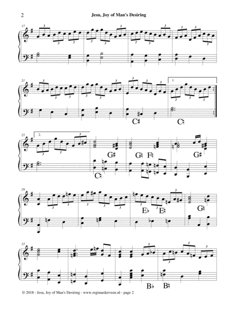 Jesu Joy Of Mans Desiring Pedal Harp Solo Page 2