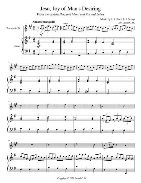 Jesu Joy Of Mans Desiring Trumpet In Bb And Piano Page 2