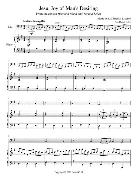 Jesu Joy Of Mans Desiring Tuba And Piano Page 2