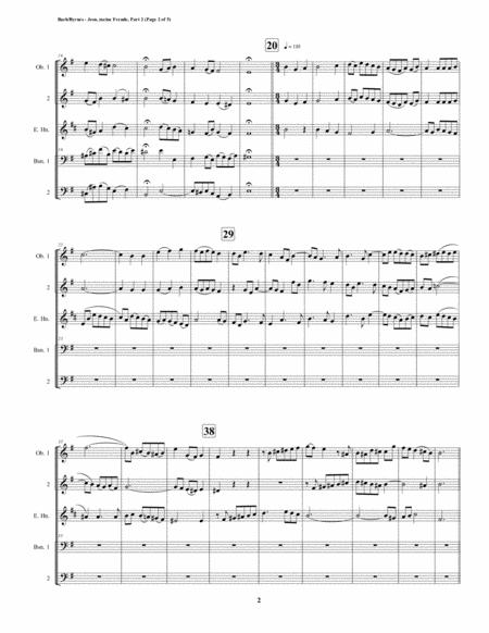 Jesu Meine Freude Part 2 By Js Bach For Double Reed Quintet Page 2