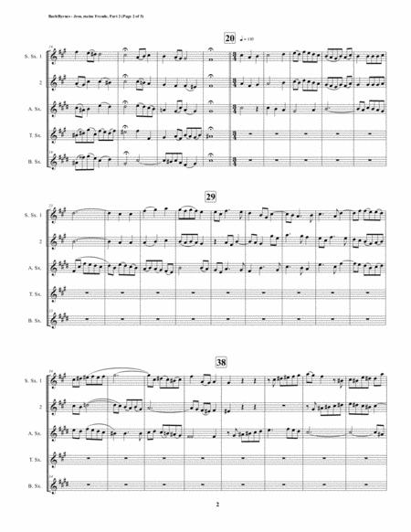 Jesu Meine Freude Part 2 By Js Bach For Saxophone Quintet Page 2