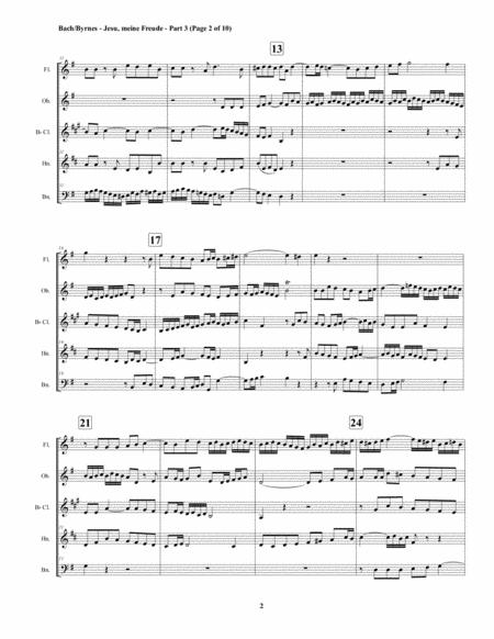 Jesu Meine Freude Part 3 By Js Bach For Woodwind Quintet Page 2
