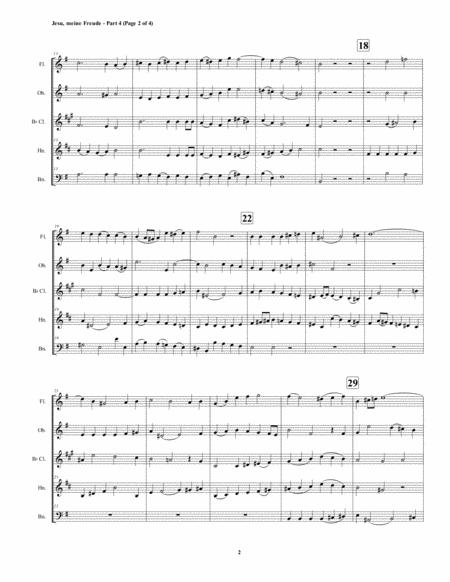 Jesu Meine Freude Part 4 By Js Bach For Woodwind Quintet Page 2