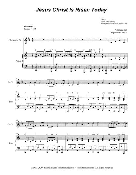 Jesus Christ Is Risen Today For Bb Clarinet Solo And Piano Page 2