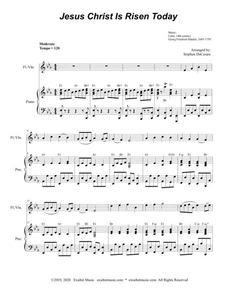 Jesus Christ Is Risen Today For Flute Or Violin Solo And Piano Page 2