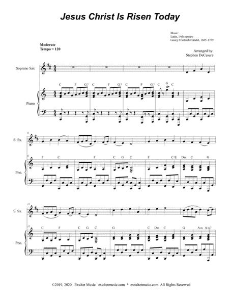 Jesus Christ Is Risen Today For Soprano Saxophone Solo And Piano Page 2