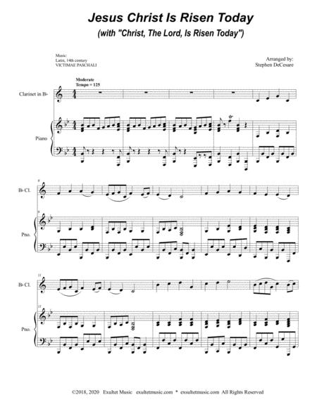 Jesus Christ Is Risen Today With Christ The Lord Is Risen Today For Bb Clarinet Solo And Piano Page 2