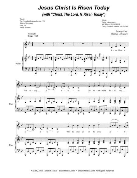 Jesus Christ Is Risen Today With Christ The Lord Is Risen Today For Unison Choir Page 2