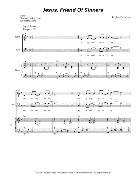 Jesus Friend Of Sinners For Satb Page 2