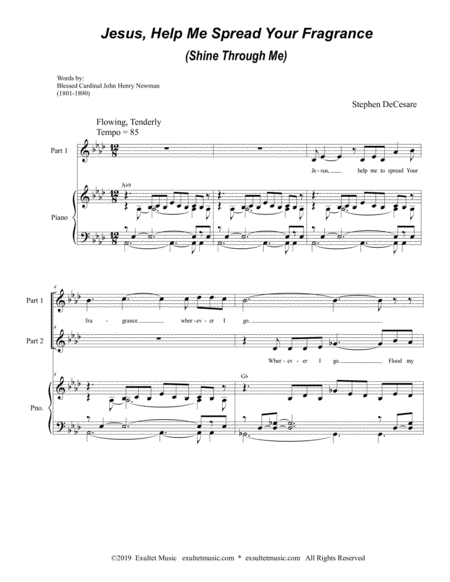 Jesus Help Me Spread Your Fragrance Shine Through Me For 2 Part Choir Page 2