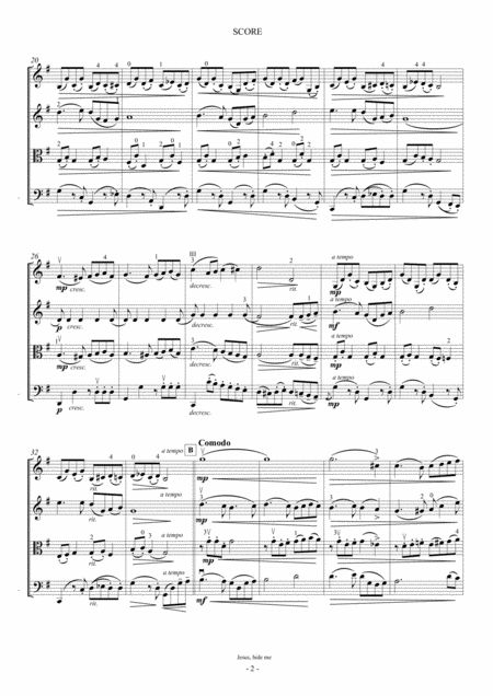 Jesus Hide Me For String Quartet Page 2