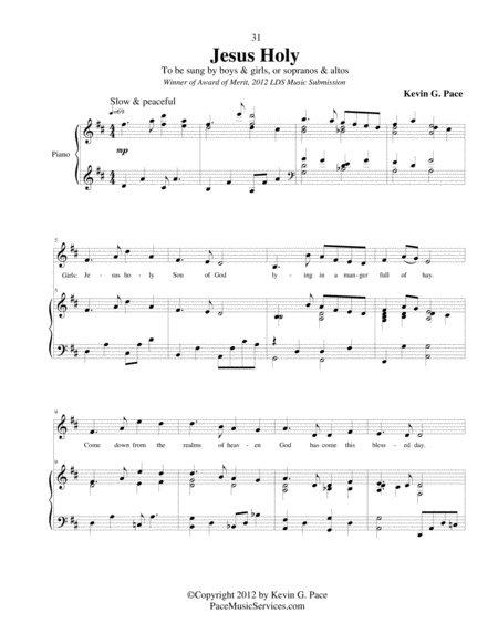 Jesus Holy Original Christmas Choral Duet Page 2