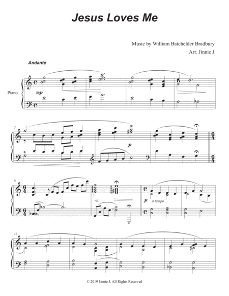 Jesus Loves Me Piano Page 2