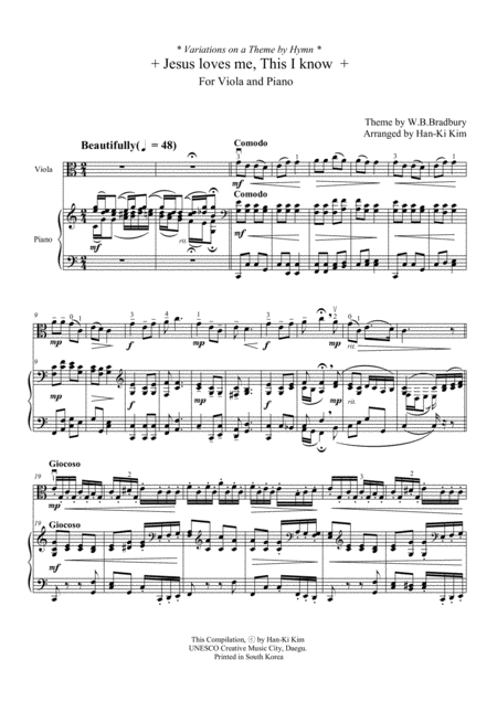 Jesus Loves Me This I Know For Viola And Piano Page 2