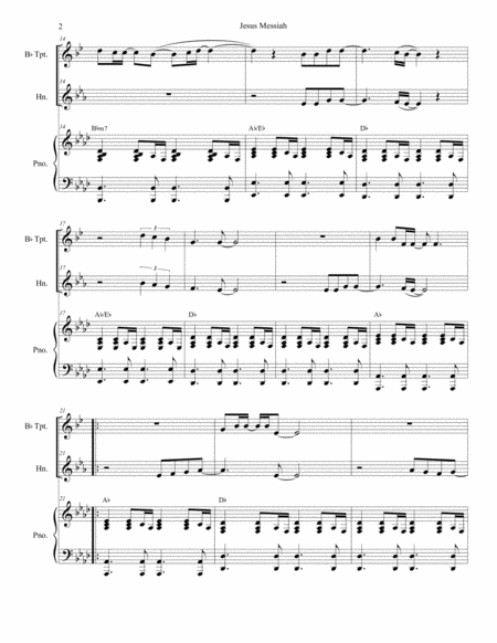 Jesus Messiah Duet For Bb Trumpet And French Horn Page 2