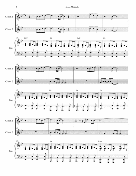 Jesus Messiah Duet For C Instruments Page 2