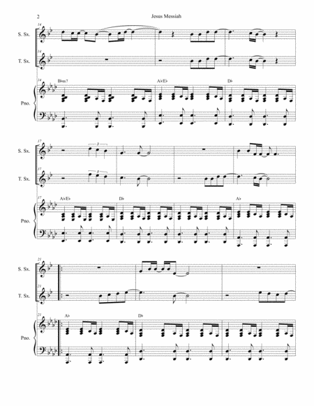 Jesus Messiah Duet For Soprano And Tenor Saxophone Page 2