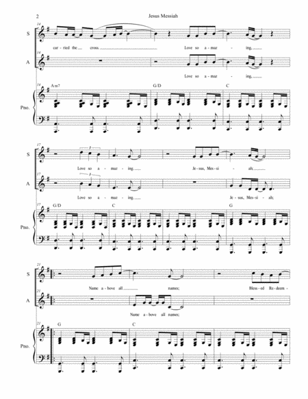 Jesus Messiah For 2 Part Choir Sa Page 2