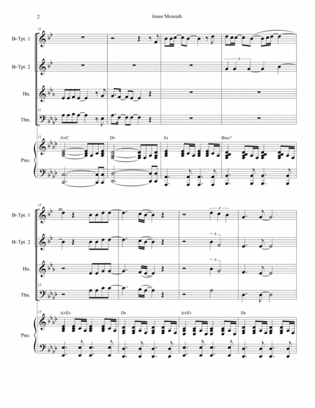 Jesus Messiah For Brass Quartet Page 2