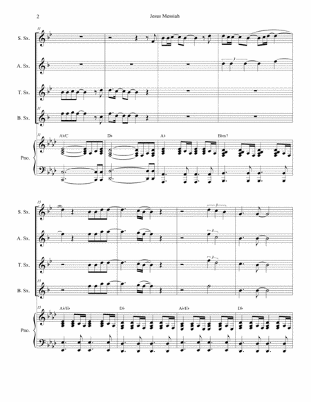 Jesus Messiah For Saxophone Quartet Page 2