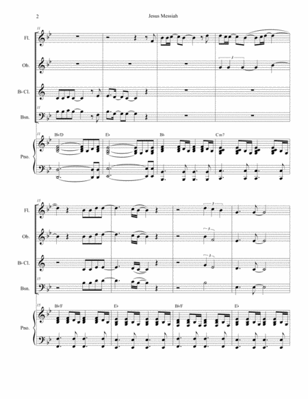 Jesus Messiah For Woodwind Quartet Page 2