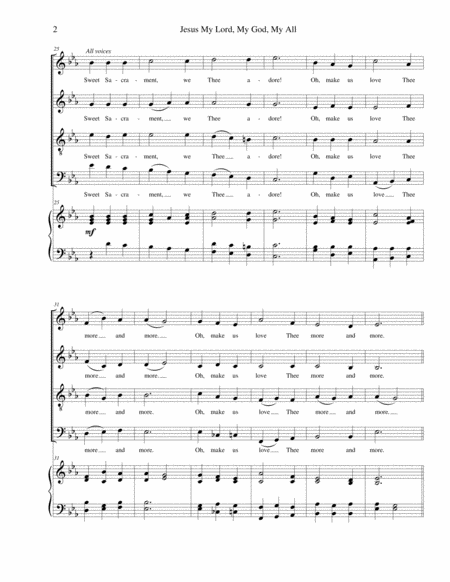 Jesus My Lord My God My All Satb Organ Optional Strings Page 2