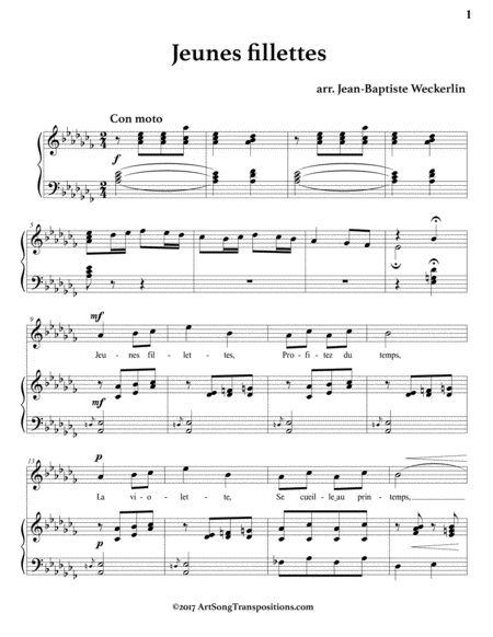 Jeunes Fillettes A Flat Minor Page 2