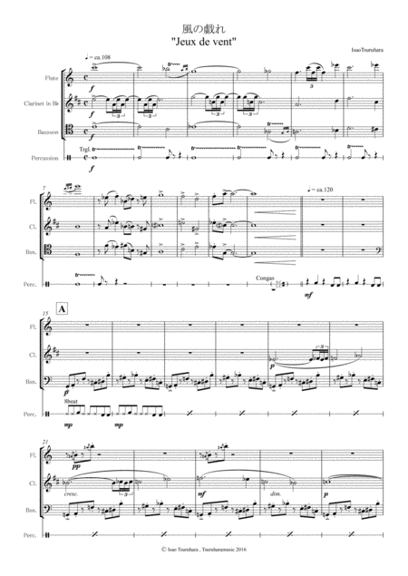 Jeux De Vent For Fl Cl Fg And Perc With Marimba Page 2