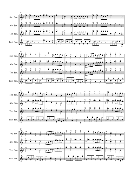 Jewish Medley Saxophone Quartet Page 2