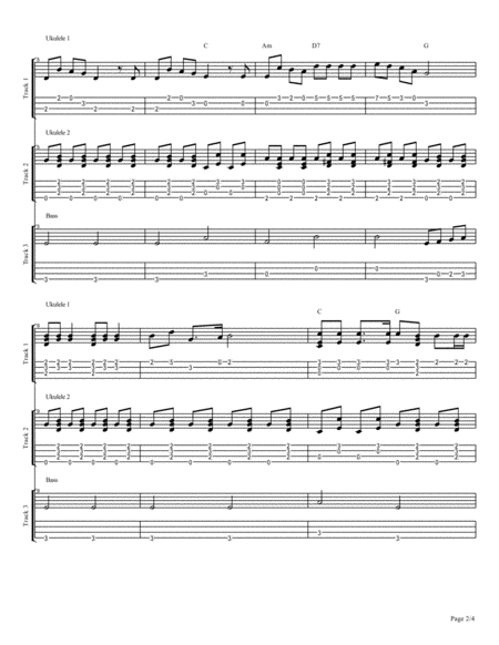 Jingle Bell For Ukulele Ensemble With Optional Bass Page 2