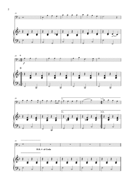 Jingle Bells Arranged For Trombone Piano Page 2