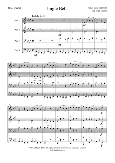 Jingle Bells Brass Quartet Page 2