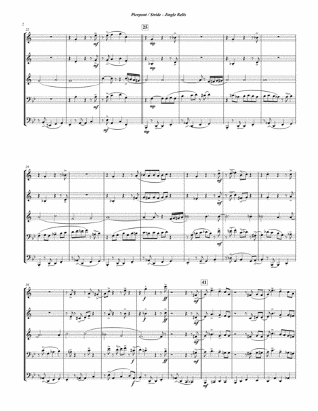 Jingle Bells Creole Style For Brass Quintet Page 2