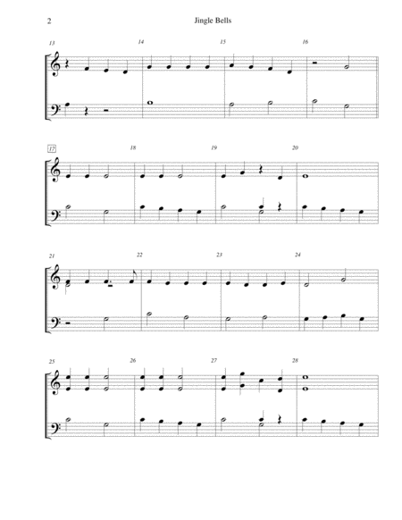 Jingle Bells For 2 Octave Handbell Choir Page 2