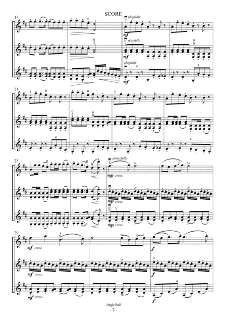 Jingle Bells For 3 Violins Page 2