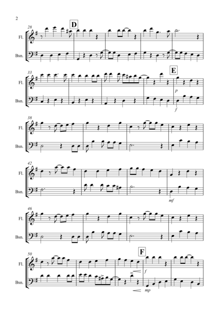 Jingle Bells Jazzy Style For Flute And Bassoon Duet Page 2