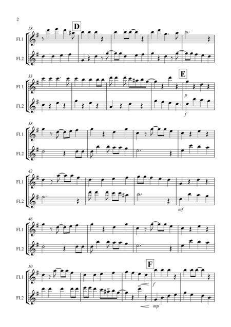 Jingle Bells Jazzy Style For Flute Duet Page 2