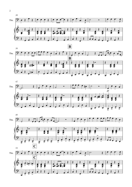 Jingle Bells Jazzy Style For Trombone And Piano Page 2