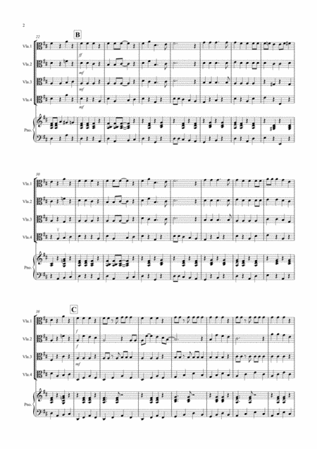 Jingle Bells Jazzy Style For Viola Quartet Page 2