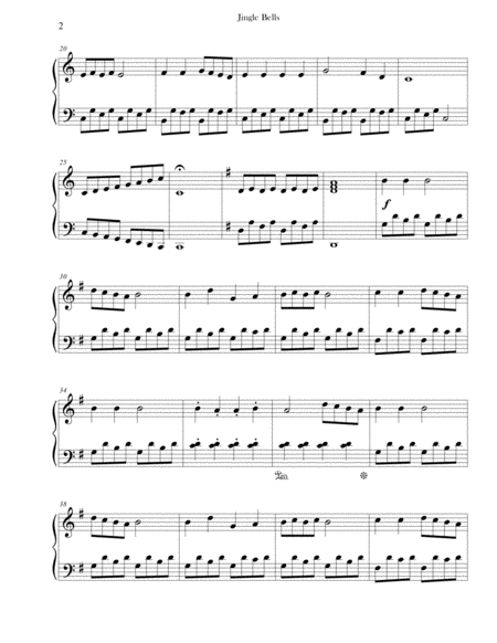 Jingle Bells Piano Level 2a Page 2